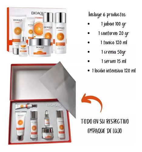 Kit x 6 Vitamina C | Tratamiento Facial Anti-Edad - BIOAQUA