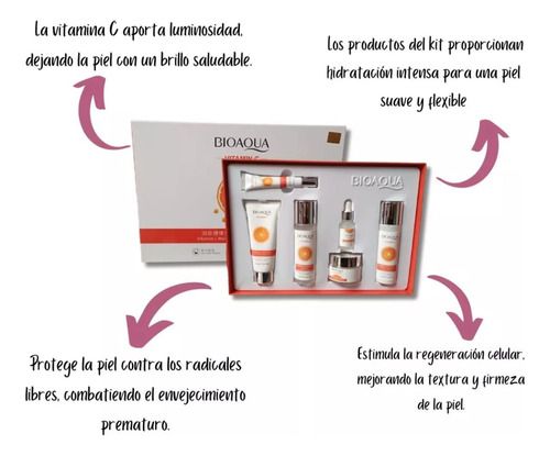 Kit x 6 Vitamina C | Tratamiento Facial Anti-Edad - BIOAQUA