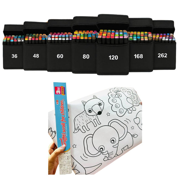 Set de Marcadores + Rollo 3m para Colorear GRATIS
